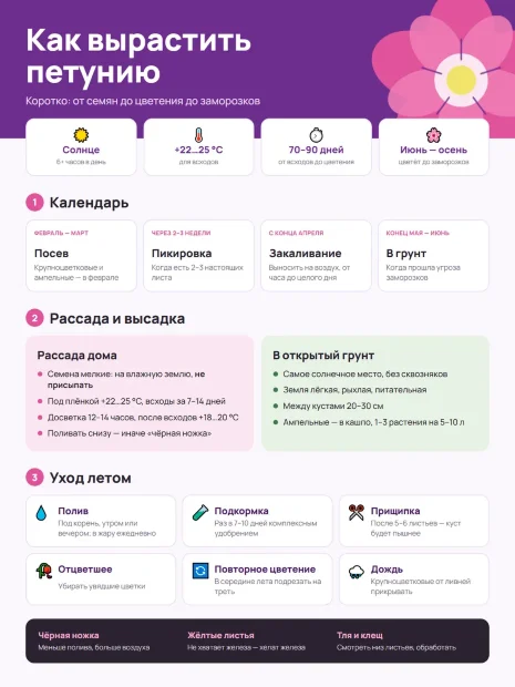 Петуния балконная Смесь окрасок семена